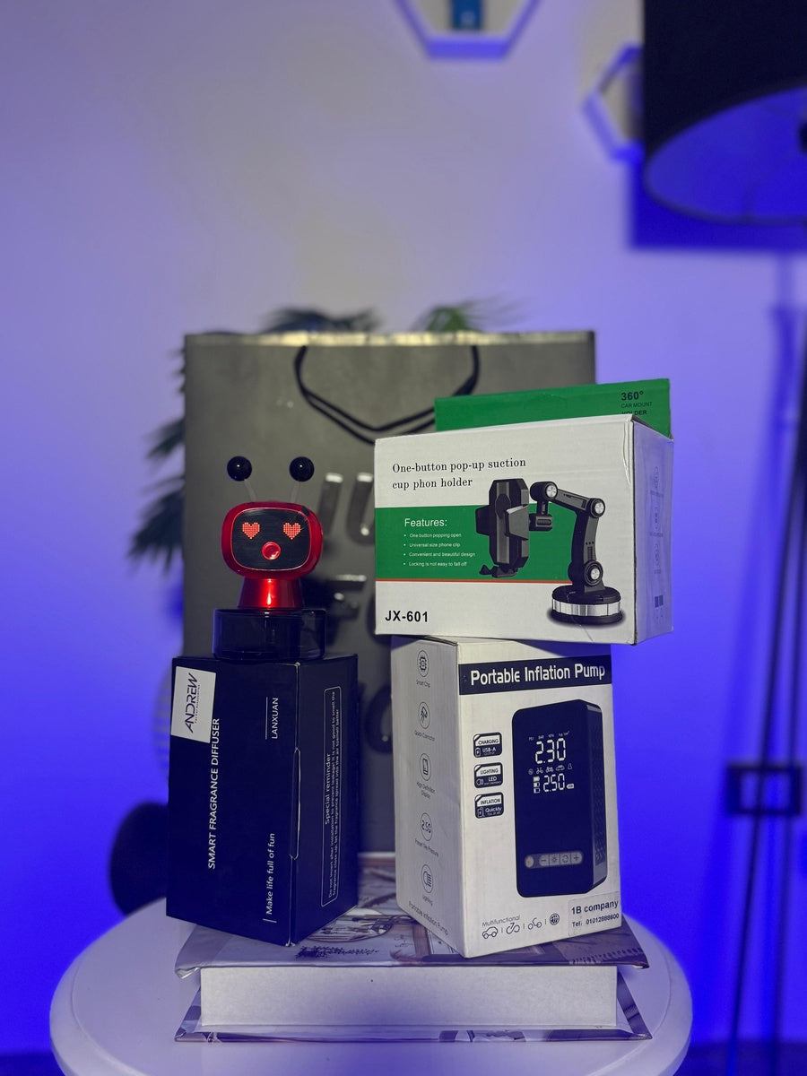 عرض الفواحه مع حامل الموبايل و منفاخ العجلات